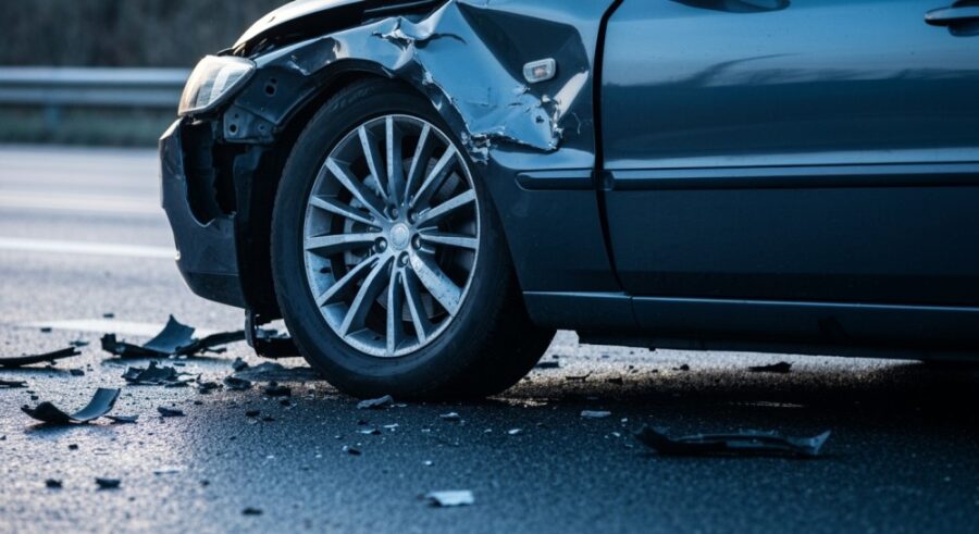 Poważny wypadek na A4 pod Wrocławiem: jedna osoba ranna w zderzeniu dwóch aut
