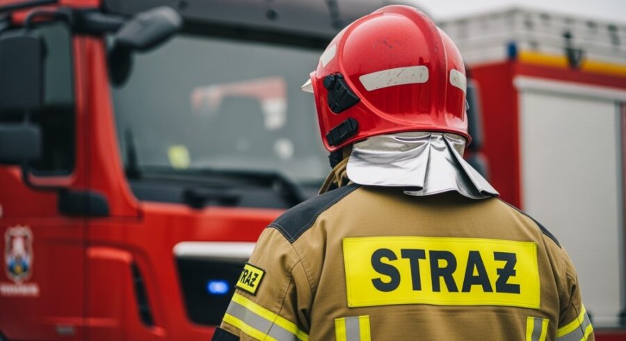 Błyskawiczna reakcja policjanta ratuje mienie podczas nocnego pożaru garażu