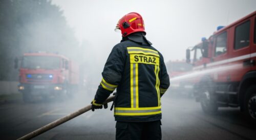 Wrocław: Dramatic Fire Erupts at Kruszwicka Street, 8 Fire Units Respond