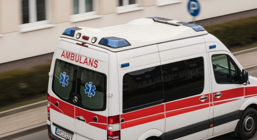 Policjanci uratowali kierowcę z płonącego samochodu w noc sylwestrową