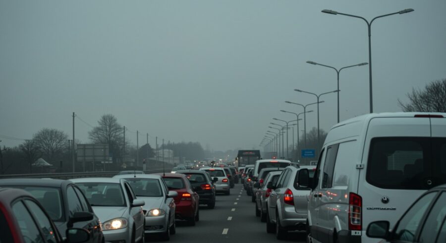 Kolizja na A8: Utrudnienia w kierunku stolicy!