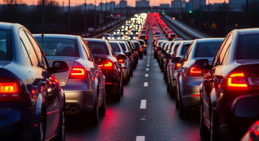 Wypadek na Moście Rędzińskim: Utrudnienia w ruchu i zator 2 km