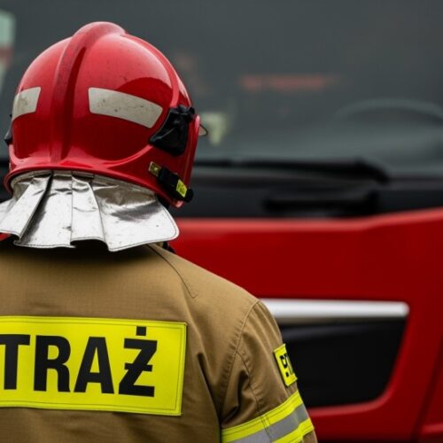 Duży pożar w składzie makulatury pod Wrocławiem. Aktualizacja