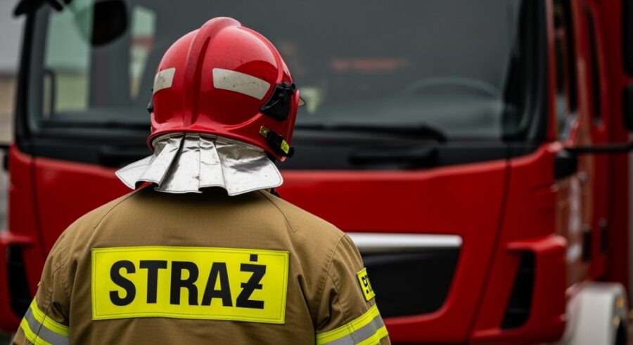 Duży pożar w składzie makulatury pod Wrocławiem. Aktualizacja