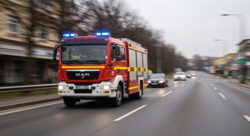 Pożar na S5: Utrudnienia w rejonie Wrocławia po wybuchu ognia w ciężarówce
