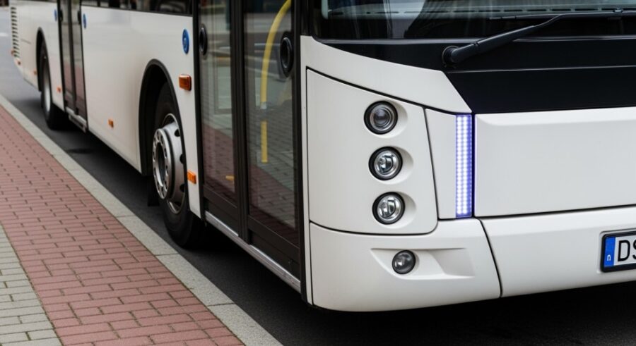 Agresywny pasażer rozbija szybę autobusu w Lubinie