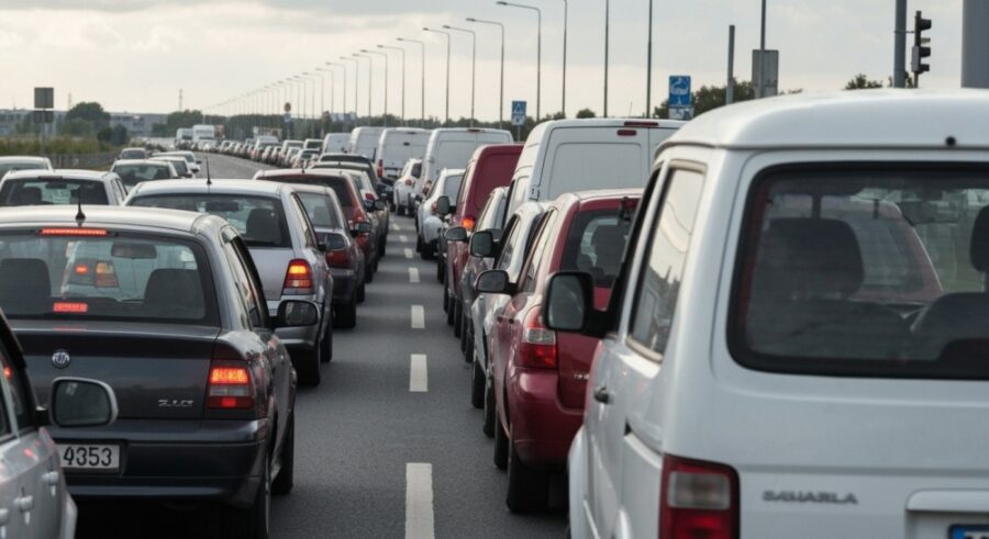 BMW na torach: poranny chaos we Wrocławiu